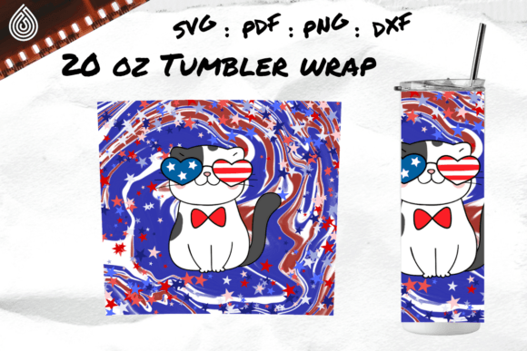 4th of July Cat Tumbler Embroidery Design Review