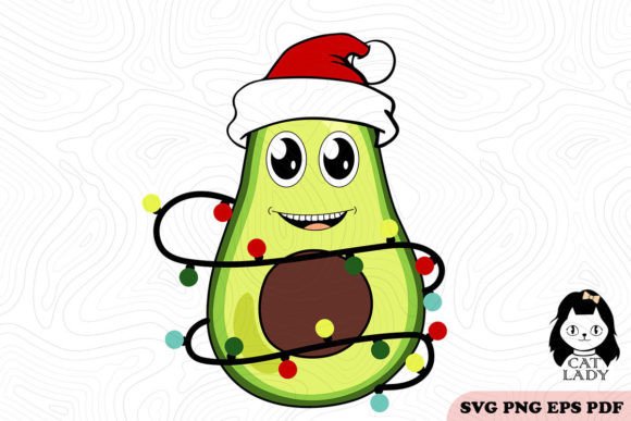 Cute Avocado Christmas SVG PNG Review