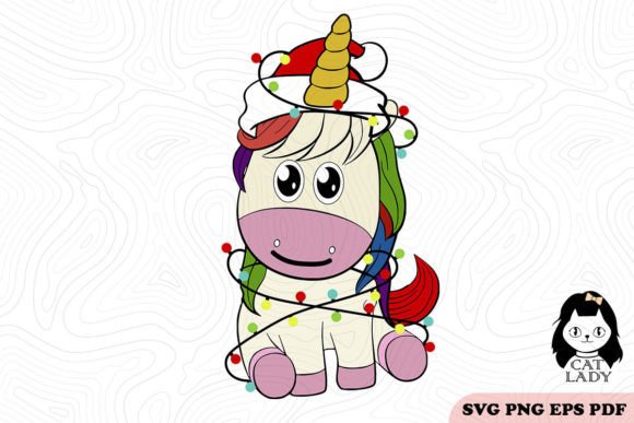 Cute Unicorn Christmas SVG PNG Review