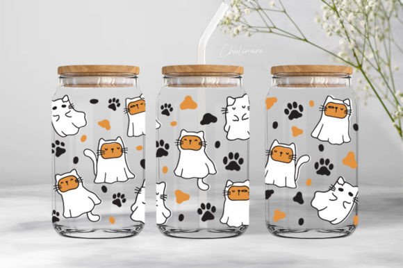 Libbey Glass Can 16oz Cat Ghost Wrap Review