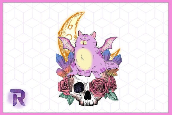 Pastel Goth Cute Fat Cat Halloween Embroidery Review