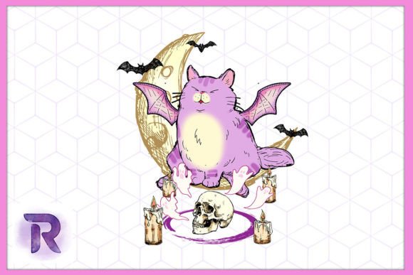 Pastel Goth Halloween Cat Embroidery Design Review