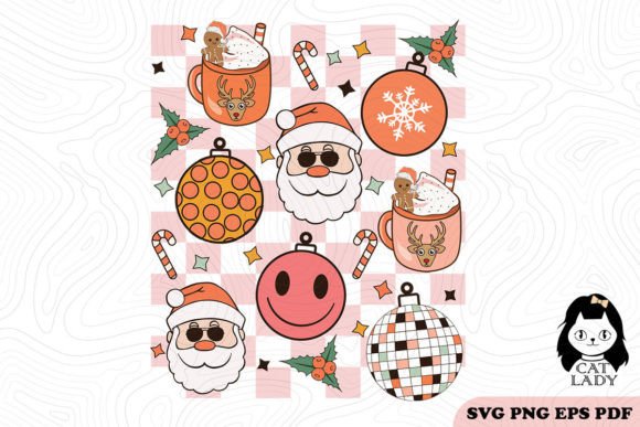 Retro Christmas Pattern SVG PNG Review