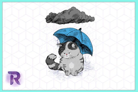 Sad Cat with Umbrella in the Rain Embroidery Design Review